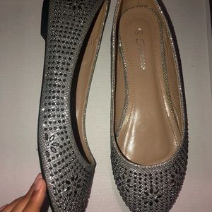 Sliver Studded Pumps